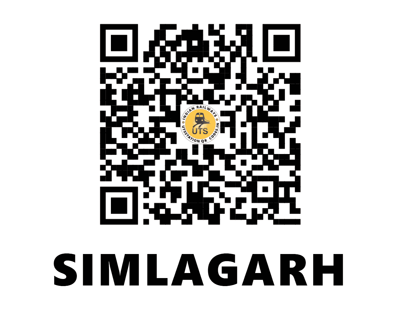 UTS QR Code for SIMLAGARH - SLG - ER (WEST BENGAL)